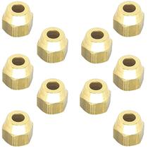Kit 10 Unidades Porca Ar Condicionado Para Flange 1/4 Latão Kit 10 Unidades Porca Ar Condicionado Para Flange 1/4 Latão