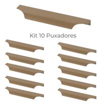 Kit 10 Unidades Puxadores Slin Florença 128mm Para Moveis - EdeCasaMoveis