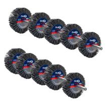 Kit 10 Unidades Roda de Lixa Minikontour Haste 60x20 Grão 80 Disflex
