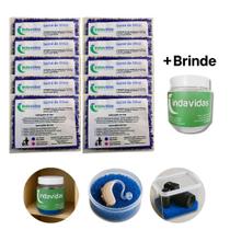 KIT 10 UNIDADES - Silica Azul Refil para Desumidificador de Aparelho Auditivo + Brinde (INDAVIDAS) - Sachê 30 g