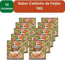 Kit 10 Unidades Sopas Cremosas VONO Individual Sabor Caldinho de Feijão 18G