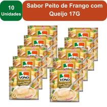 Kit 10 Unidades Sopas Cremosas VONO Individual Sabor Peito de Frango com Queijo 17G