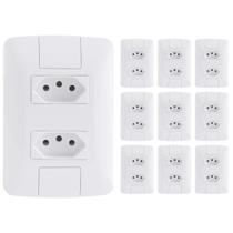 Kit 10 Unidades Tomada Dupla 20A Tramontina Aria Kit 10 Unidades Tomada Dupla 20A Tramontina Aria