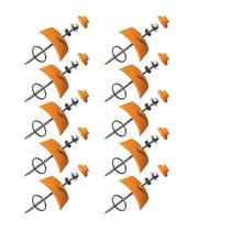 Kit 10 Unidades Vedação e Fixação Plan Permatti Laranja/Cerâmica