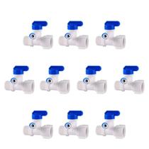 KIT 10 Válvula de Fechamento 3 Vias 1x2 BSPT para 1x4 Água Adaptador Registro Tanque Torneira Bebedouro Filtro
