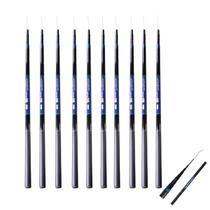 Kit 10 Vara de Pesca Telescópica em Fibra de Vidro com Capa Protetora de Mão Retrátil Caniço com 3 Metros a 5 Metros