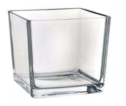 Kit 10 Vaso Castiçal De Vidro Quadrado Para Vela Decoração Porta Candelabro Suporte Luxo Decorativo - Imp
