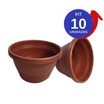 Kit 10 vaso de planta para Jardim Flores Vaso de Planta Decorativo vasos redondo de Polietileno