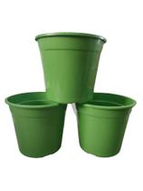 Kit 10 Vasos Com Furos Para Flores Plantas Jardim 2,5 Litros Cor Verde - MX