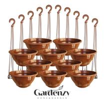 Kit 10 Vasos Cuia 21cm com Haste 43cm Resistente Ideal p/ Rosa do Deserto, Samambaia - Cor Ceramica Kit 10 Vasos Cuia 21cm com Haste 43cm Resistente Ideal p/ Rosa do Deserto, Samambaia - Cor Ceramica