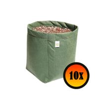 Kit 10 Vasos De Feltro Para Planta 15 Litros