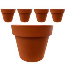 Kit 10 Vasos de parede meia lua para plantas flores folhagem suculentas samambaias 24cm