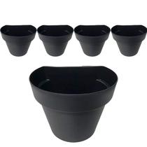 Kit 10 Vasos de parede meia lua para plantas flores folhagem suculentas samambaias 24cm