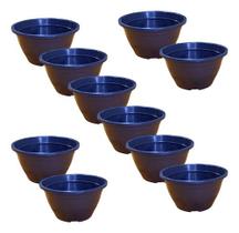 Kit 10 Vasos Mini Cuia Para Cactos E Suculentas Lembrancinha - - Preto