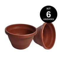 Kit 10 Vasos para planta de Plástico para Jardim Flores Vaso de Planta Decorativo