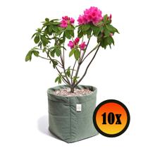 Kit 10 Vasos Para Plantas De Feltro 7 Litros