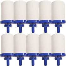 Kit 10 Vela Cerâmica Acquapure Universal Filtro de Barro E Plástico Acquamar Branco