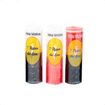 Kit 10 Velas 7 Dias Bicolor 260g