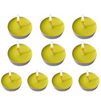 Kit 10 Velas Amarelo Rechaud Parafina Decoração