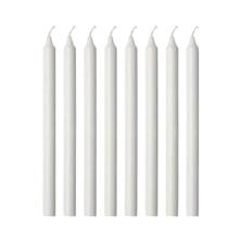 Kit 10 Velas Brancas De Parafina Nº 10 Altura 19,7 Cm