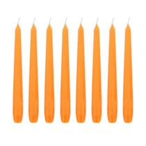 Kit 10 Velas Castiçal Laranja Lisa 20 Cm Castiçal Candelabro