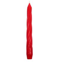 Kit 10 Velas Castiçal Vermelho Espiral 20 Cm Candelabro - Velitas (r)