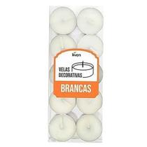 Kit 10 Velas Flutuantes Branca 3,5cm x 1cm Alumínio Kit 10 Velas Flutuantes Branca 3,5cm x 1cm Alumínio