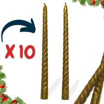 Kit 10 Velas Para Castiçal Natal Casamento Batizado Bodas - Wincy Natal