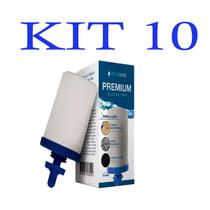 Kit 10 Velas Para Filtro Barro Alcalina Premium Tripla Ação