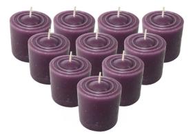 Kit 10 Velas Perfumadas Com Aroma De Uva - Cor Roxa Escura Kit 10 Velas Perfumadas Com Aroma De Uva - Cor Roxa Escura