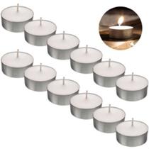 Kit 10 Velas Redonda Branca C/ Aroma De Jasmine