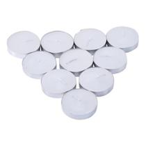 Kit 10 Velas Redonda Branca C/ Aroma De Jasmine