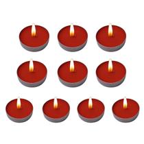 Kit 10 Velas Vermelho Rechaud Parafina Decoração Kit 10 Velas Vermelho Rechaud Parafina Decoração