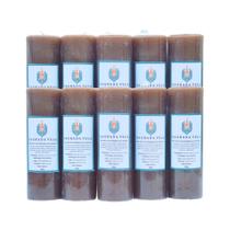 Kit 10 velas votiva 7 dias 260g (marrom)