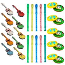 Kit 10 Viola Infantil 10 Pandeirola 10 Flauta Brinquedo Instrumentos Musicais Kit 10 Viola Infantil 10 Pandeirola 10 Flauta Brinquedo Instrumentos Musicais