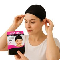 Kit 10 Wig Cap Touca Preta Para Peruca Wig Front Próteses Kit 10 Wig Cap Touca Preta Para Peruca Wig Front Próteses