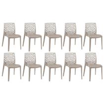 Kit - 10 X Cadeiras Gruvyer - Nude