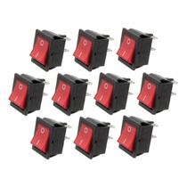 Kit 10 x Chave Gangorra Kcd4-201n 4t 16/20a 250v Vermelha Kit 10 x Chave Gangorra Kcd4-201n 4t 16/20a 250v Vermelha