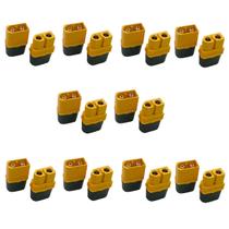 Kit 10 x Conector Macho Fêmea XT60 Plug Bateria RC c/ Capa