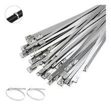 Kit 100 Abraçadeira Aço Inox reforçada Metal 150mm X 4.6 para mangueiras tubos cabos dutos Kit 100 Abraçadeira Aço Inox reforçada Metal 150mm X 4.6 para mangueiras tubos cabos dutos