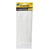 Kit 100 Abraçadeira de Nylon Plástico 3,6 mm 20 Cm Branca Presilha Segura, Startools 155 - 147840