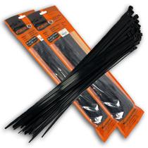 Kit 100 Abraçadeiras De Nylon Preta Foxlux 37Cm X 7,0Mm