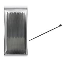Kit 100 Abraçadeiras náilon 3mm X 200mm Preto
