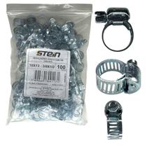 kit 100 Abraçadeiras Rosca sem fim Galvanizada