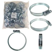 kit 100 Abraçadeiras Rosca sem fim Galvanizada