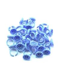 Kit 100 Anel Batoque Azul para micropigmentação Henna cílios Sobrancelhas Cola Kit 100 Anel Batoque Azul para micropigmentação Henna cílios Sobrancelhas Cola
