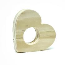 Kit 100 Argolas Porta Guardanapo Coração Madeira Kit 100 Argolas Porta Guardanapo Coração Madeira