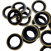 Kit 100 Arruela Anel Borracha Veda Bujão Carter Kit 100 Arruela Anel Borracha Veda Bujão Carter