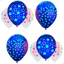 Kit 100 Balões Bexiga Neon Decoração de Festa 12 Polegadas
