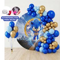 Kit 100 Balões Sonic Dourado azul Bexiga Festas Aniversários Kit 100 Balões Sonic Dourado azul Bexiga Festas Aniversários